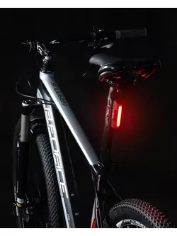 FORCE lampka rowerowa tylna COB 29LM 16x LED USB 45372