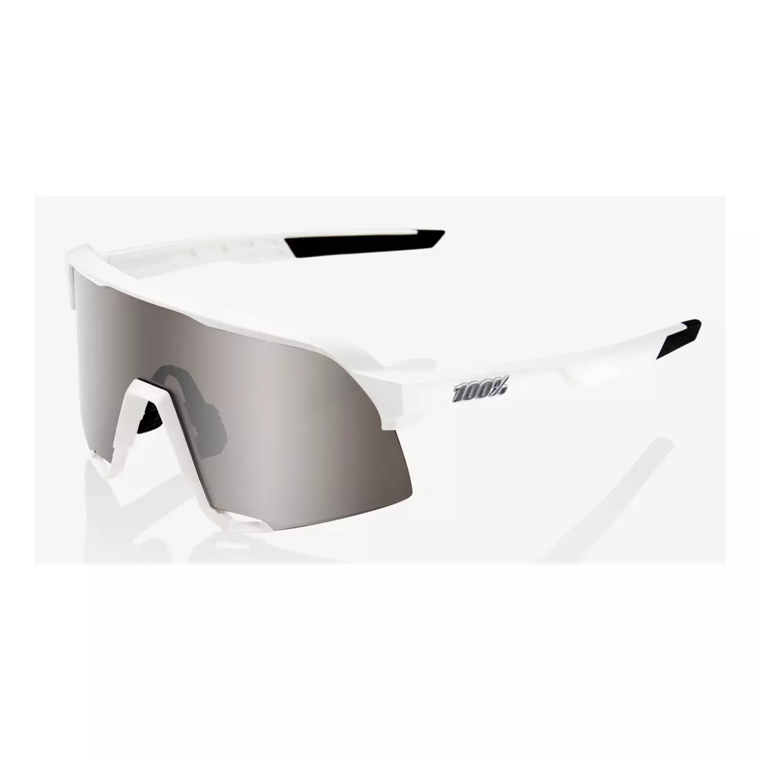 100% okulary sportowe S3 (HiPER Silver Mirror Lens) Matte White STO-61034-404-02