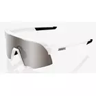 100% okulary sportowe S3 (HiPER Silver Mirror Lens) Matte White STO-61034-404-02