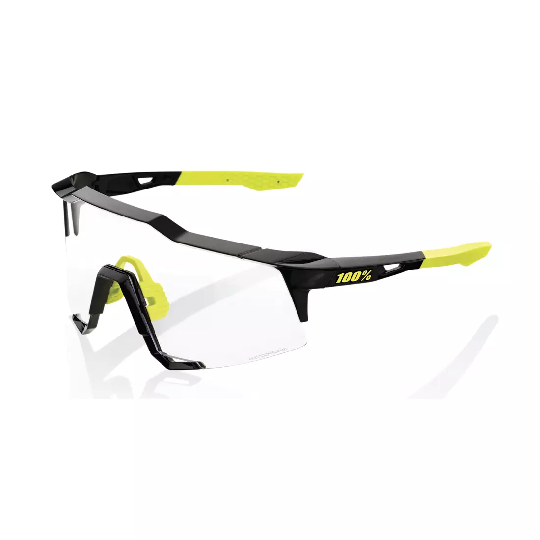 100% okulary sportowe fotochromowe SPEEDCRAFT (Photochromic Lens) Gloss Black STO-61001-802-01