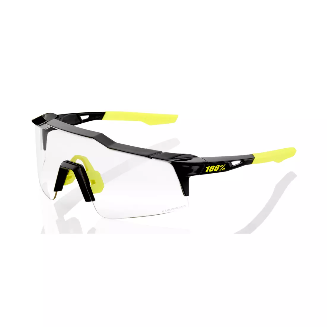 100% okulary sportowe fotochromowe SPEEDCRAFT SL (Photochromic Lens) Gloss Black STO-61002-802-01
