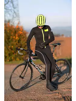 FORCE Damskie spodnie rowerowe na szelkach REFLEX LINE LADY, czarne 9003981