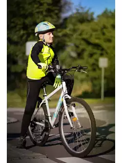FORCE Dziecięce spodnie rowerowe na szelkach REFLEX LINE KID, czarne 900396