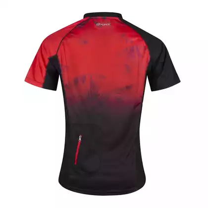 FORCE MTB CORE luźna koszulka rowerowa, czerwono-czarna
