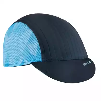 FORCE czapka rowerowa z daszkiem CORE, czarno-niebieska, 903026