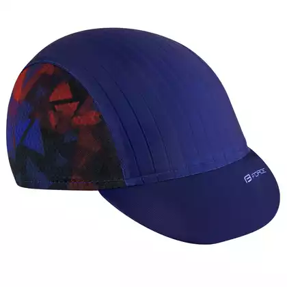 FORCE czapka rowerowa z daszkiem CORE, niebiesko-czerwone, 903027