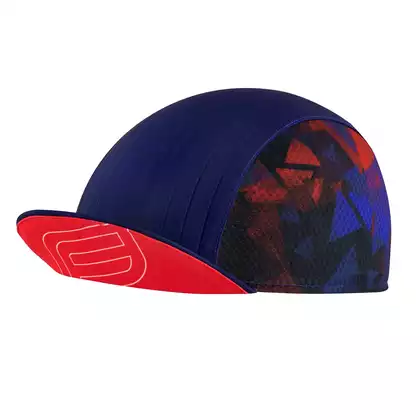 FORCE czapka rowerowa z daszkiem CORE, niebiesko-czerwone, 903027