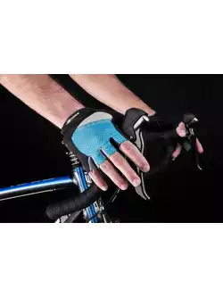 FORCE rękawiczki rowerowe DARTS, niebiesko-szare, 9052634