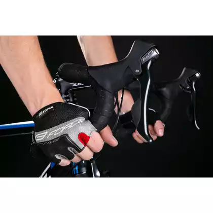 FORCE rękawiczki rowerowe RIVAL, czarno-szare, 9052441