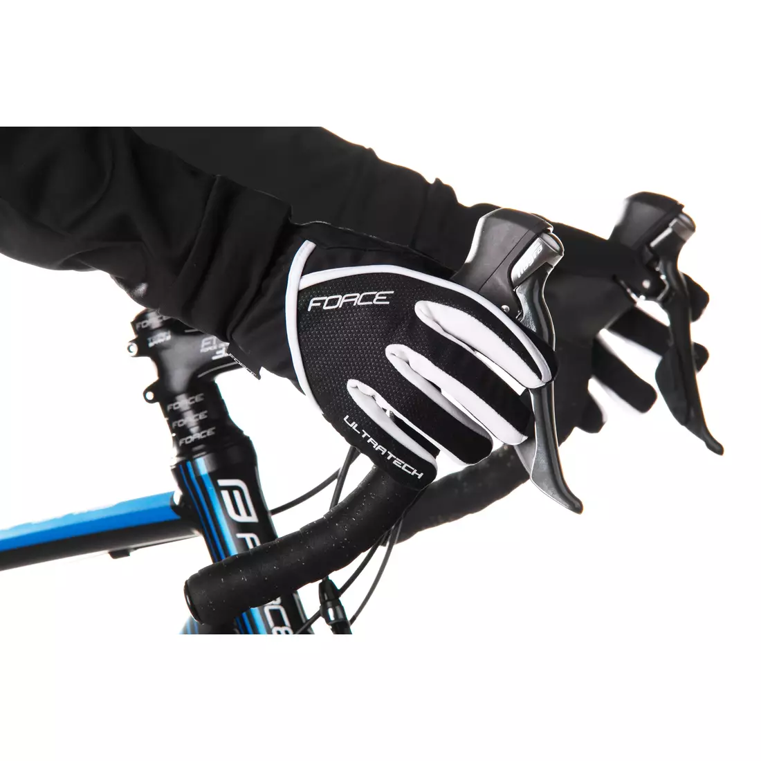 FORCE rękawiczki rowerowe zimowe ULTRA TECH black/white 90453
