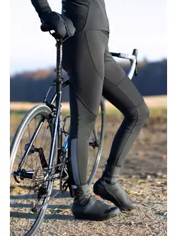 FORCE spodnie rowerowe damskie na szelkach BRIGHT LADY bez wkładki, czarne 9004391