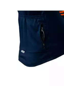 [Set] KAYMAQ DESIGN M66 męska bluza rowerowa granatowa + KAYMAQ M66 RACE męska koszulka rowerowa z krótkim rękawem pomarańczowy