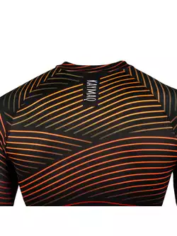 [Set] KAYMAQ M52 RACE męska koszulka rowerowa z krótkim rękawem + KAYMAQ DESIGN KYB-0012 męskie spodenki rowerowe na szelkach, kolor: czarny