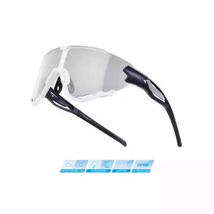 FORCE Okulary sportowe fotochromowe CREED, niebiesko-białe 91186
