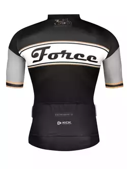 FORCE koszulka kolarska RETRO, czarno-złota 9001193