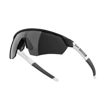 FORCE okulary przeciwsłoneczne ENIGMA, czarno-biały mat, czarne szkła 91162