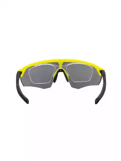FORCE okulary przeciwsłoneczne ENIGMA, fluo-black mat, czarne szkła 91172
