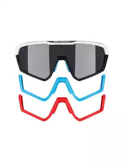 FORCE okulary rowerowe / sportowe APEX, biało-szare, 910891