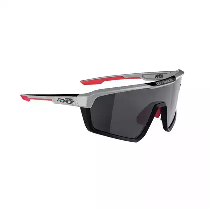 FORCE okulary rowerowe / sportowe APEX, czarno-szare, 910893