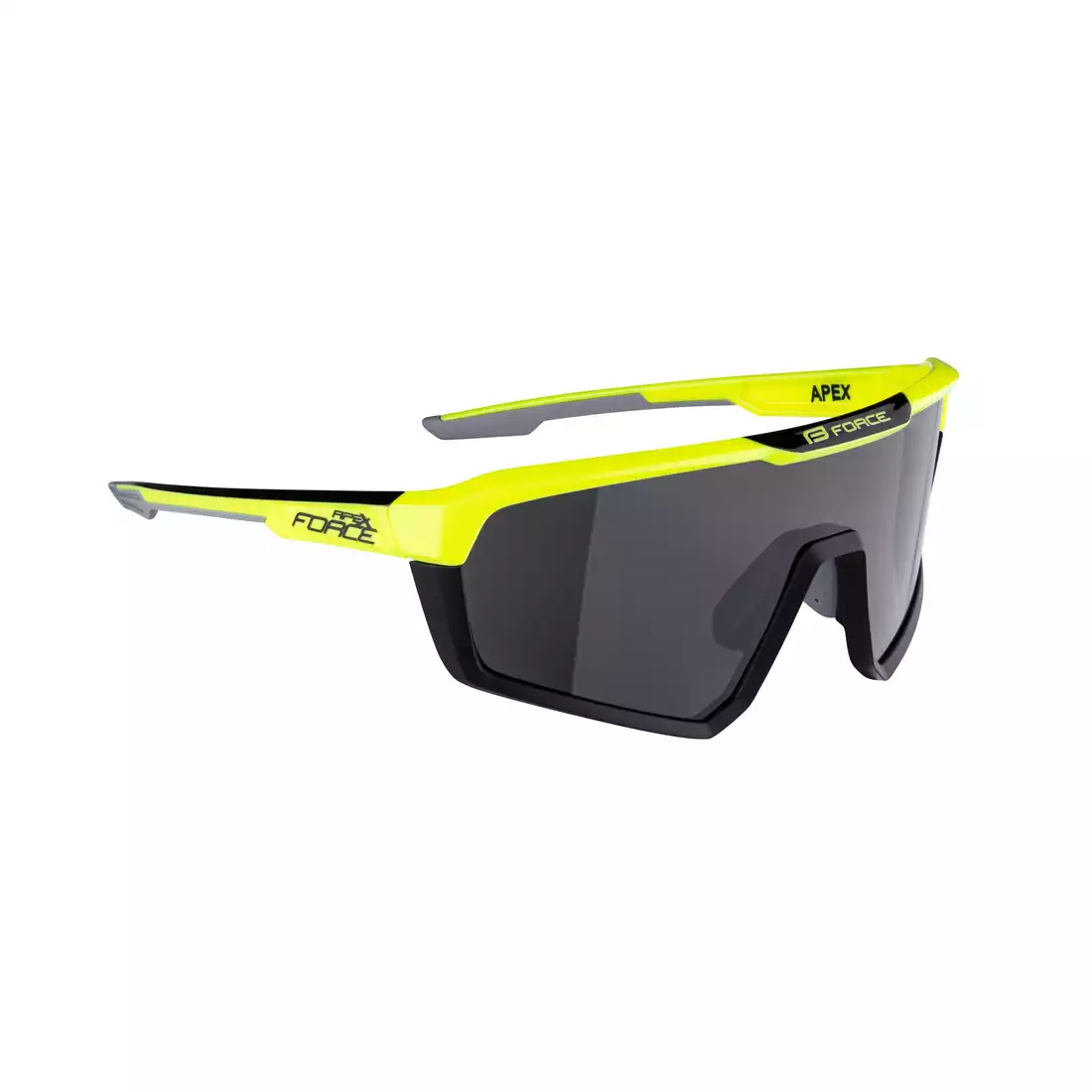 FORCE okulary rowerowe / sportowe APEX, fluo-czarne, 910892