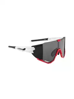 FORCE okulary rowerowe / sportowe CREED biało-czerwone, 91182