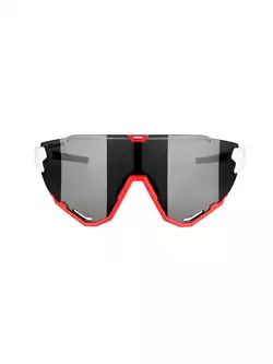 FORCE okulary rowerowe / sportowe CREED biało-czerwone, 91182