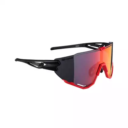 FORCE okulary rowerowe / sportowe CREED czarno-czerwone, 91180