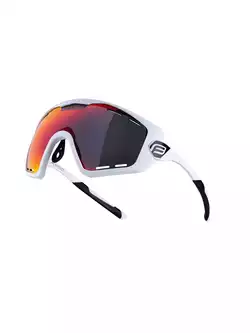 FORCE okulary rowerowe / sportowe OMBRO PLUS biały mat, 91112