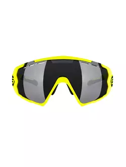 FORCE okulary rowerowe / sportowe OMBRO laser lens fluo mat 91141