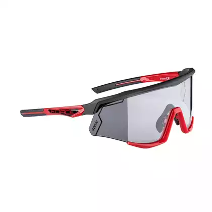 FORCE okulary rowerowe / sportowe SONIC, Fotochromowe, czarno-czerwone, 910957