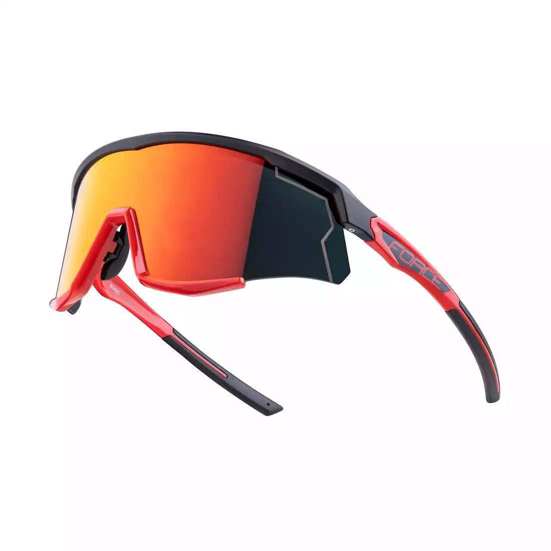 FORCE okulary rowerowe / sportowe SONIC, czarno-czerwone, 910950