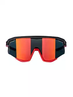 FORCE okulary rowerowe / sportowe SONIC, czarno-czerwone, 910950
