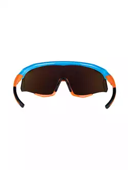 FORCE okulary rowerowe / sportowe SONIC, niebiesko-pomarańczowe, 910955