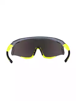 FORCE okulary rowerowe / sportowe SONIC, szaro-fluo, 910954