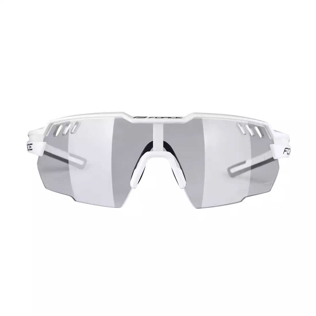FORCE okulary sportowe AMOLEDO, białe fotochromowe szkła 910872