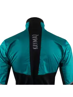 KAYMAQ JWS-004 męska zimowa kurtka rowerowa softshell niebieski-czarny