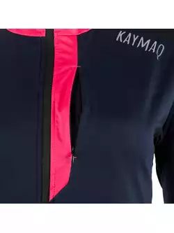 KAYMAQ JWSW-100 damska zimowa kurtka rowerowa softshell niebieski-czarny