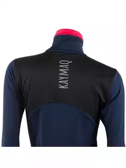 KAYMAQ JWSW-100 damska zimowa kurtka rowerowa softshell niebieski-czarny