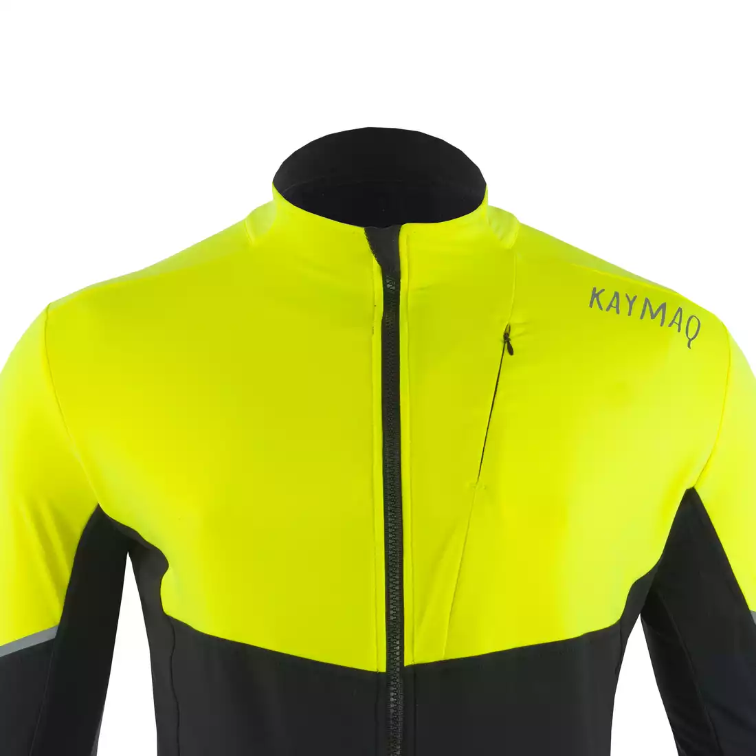 KAYMAQ KYQLS-001 męska bluza rowerowa fluor żółty-czarny