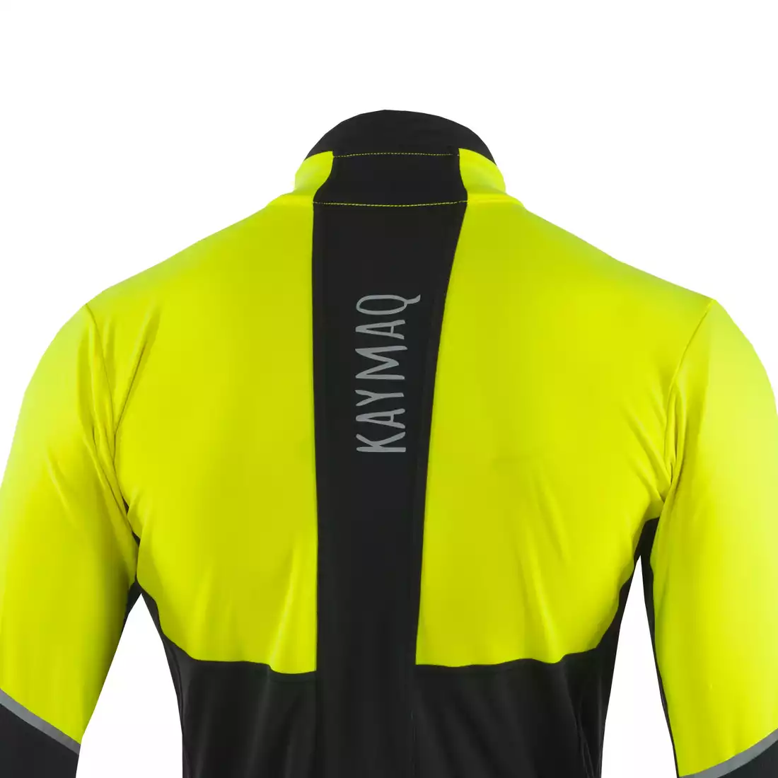 KAYMAQ KYQLS-001 męska bluza rowerowa fluor żółty-czarny