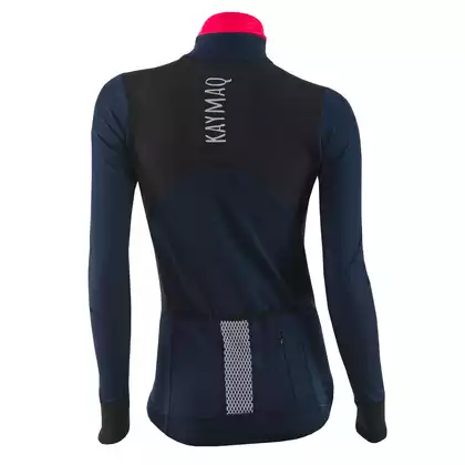 KAYMAQ KYQLSW-100 damska bluza rowerowa niebieski-czarny