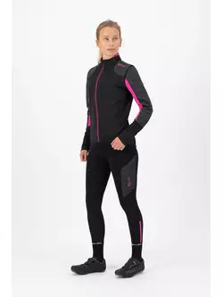 ROGELLI damskie spodnie rowerowe zimowe na szelkach GLORY black/pink ROG351076