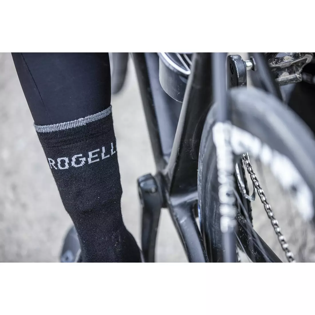 ROGELLI skarpetki rowerowe zimowe WOOL 2-pack grey ROG351053.36.39