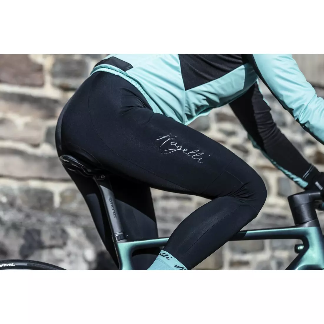 ROGELLI spodnie rowerowe damskie na szelkach ESSENTIAL black ROG351077