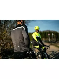 Rogelli Męska ocieplana bluza rowerowa COURSE, szara, ROG351007