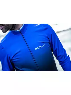 Rogelli Męska zimowa kurtka rowerowa HORIZON, czarno-niebieska, ROG351043