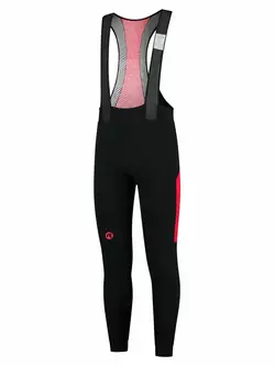Rogelli Męskie ocieplane spodnie rowerowe na szelkach TYRO, czerwone, ROG351019