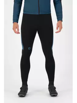 Rogelli Męskie ocieplane spodnie rowerowe na szelkach TYRO, niebieskie, ROG351018
