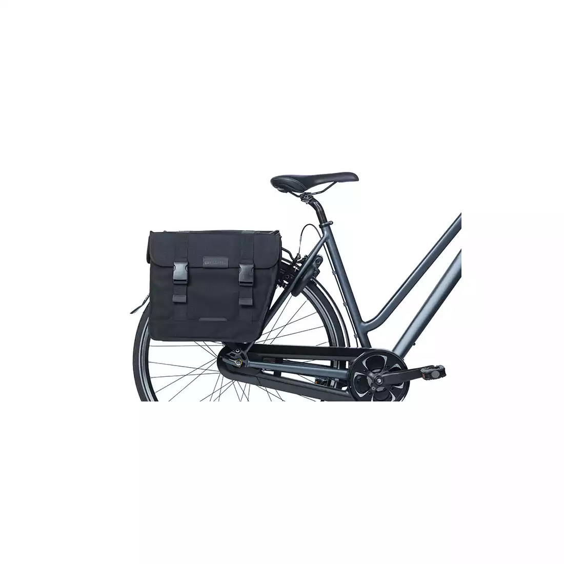 BASIL KAVAN ECO CLASSIC ROUNDED DOUBLE BAG 46L, torba rowerowa na bagażnik, black 