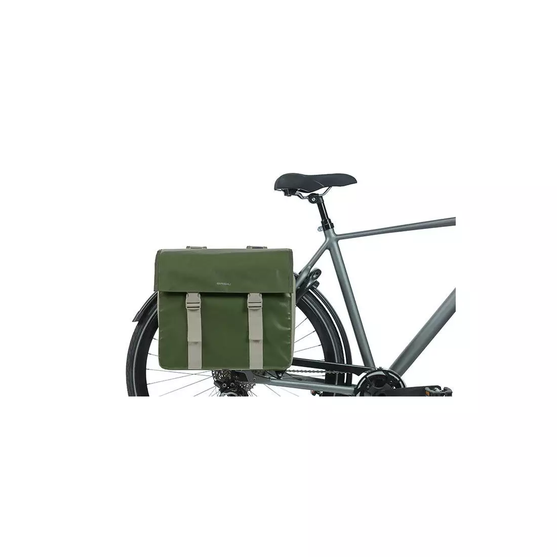 BASIL sakwa rowerowa podwójna URBAN LOAD TORBA DOUBLE BAG, green/sand 18226